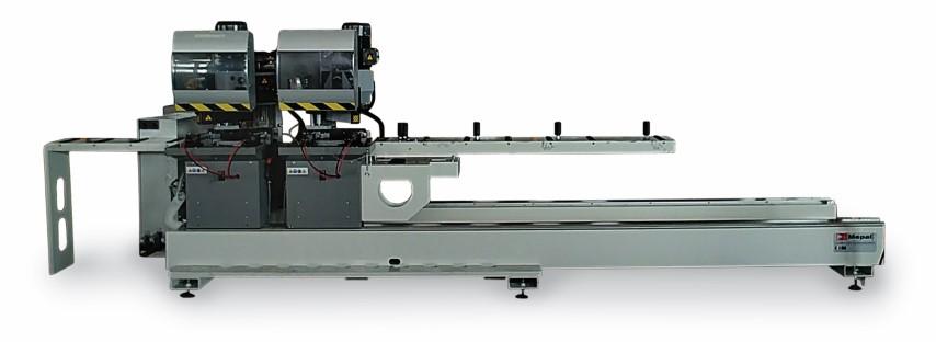 Troncatrice a 2 teste automatica lama discendente verticale CNC per ferro-acciaio marca ROBTECH by MEPAL mod. NORDICA